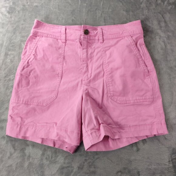 GAP Womens Pink Khaki Shorts 8 Girlfriend Fit Mid Rise‎ Casual Summer Classic - Picture 1 of 10